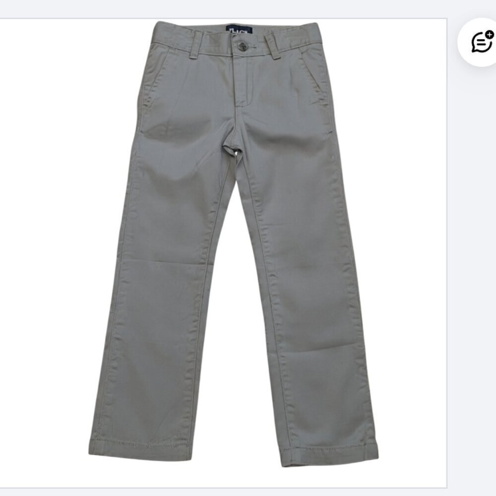 The Children's Place Boys Chino Sz 5 SLIM Gray Pants Brand New Adjustable Waist